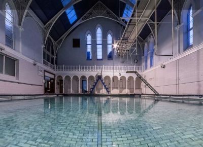 View from the shallow end.#thewesternbaths #glasgow #victorianswimmingpool #swimmingpool #photos #justforfun