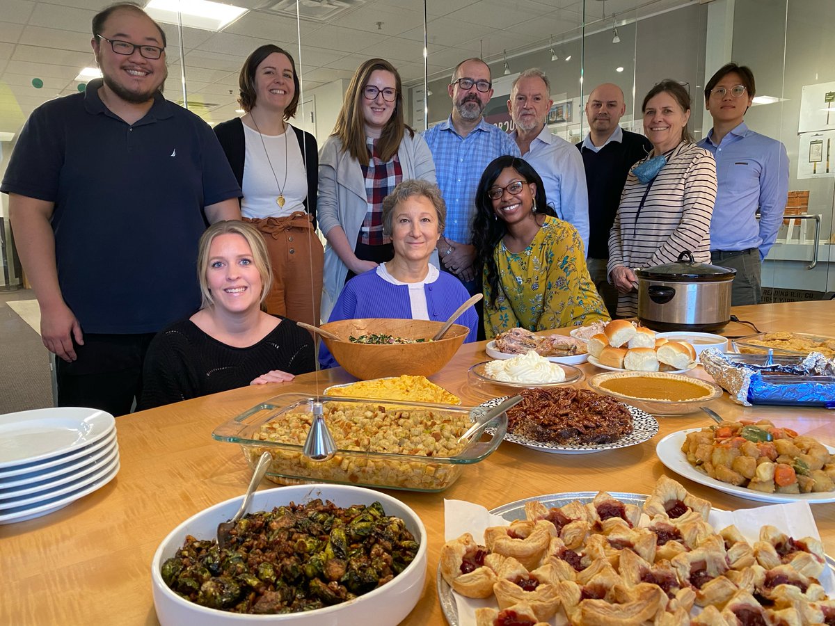 Friendsgiving 2021 - this year we give thanks for the simple pleasure of being together. A fantastic potluck, also! #cloudgehshan #thankful #friendsgiving #worksgiving
