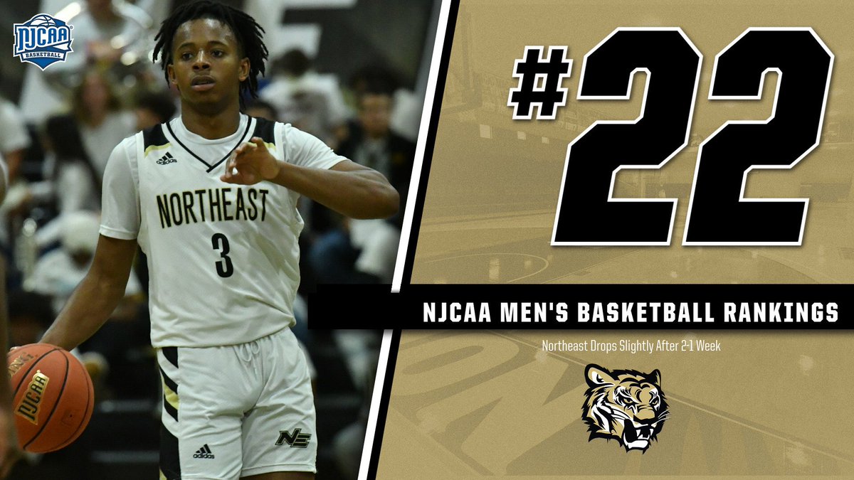 NEMCCTigers's tweet photo. MBK | @NEMCCBasketball is tied for #️⃣2️⃣2️⃣ in the latest @NJCAABasketball rankings after winning twice last week over ASU Mid-South &amp; Vincennes!

#NEMCC returns to the court tomorrow with a road trip to Bevill State!

🐯 #TigerPower https://t.co/zx0pXwncQ2