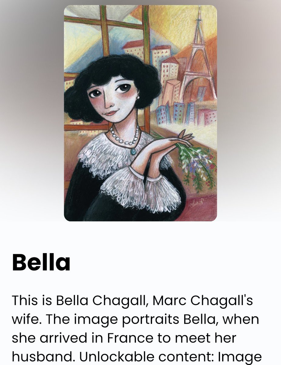 Impressive art with sensitivity and love
Congratulations Babiwrobel! #cripto #NFTCommunity #museu #marcchagall