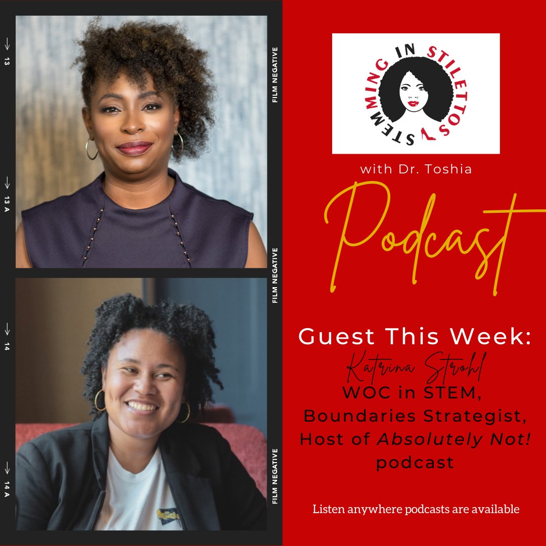 DrToshia11's tweet photo. Did you miss the episode with Katrina Strohl yesterday?
It is still available. You can watch it now!
Visit https://t.co/dCidSoqa7F
Also available on all major podcast platforms.
#wocinstem #blackinstem #stemvssteam #stempod #womenpod #blackwomanpod #stemminginstilettos #wocpod https://t.co/notLvErw8w