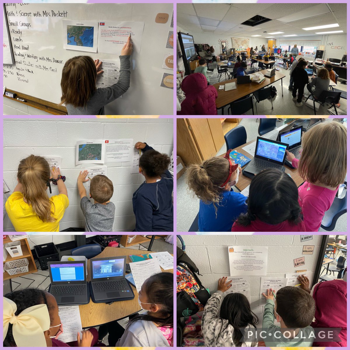 MsMarcumBGISD's tweet photo. When did you learn about oligarchies? 3rd grade…?😳😂 🤷🏽‍♀️ Well these 3rd grade @McNeillAdmirals are digging into world gov’ts like mini poly sci majors in @shrews83’s class!👩🏽‍🎓Will they find all the clues and breakout??? #kydlc #bgisdbrightspots #kystandards Thank You @icivics!💜 https://t.co/Me5jMh8NJG