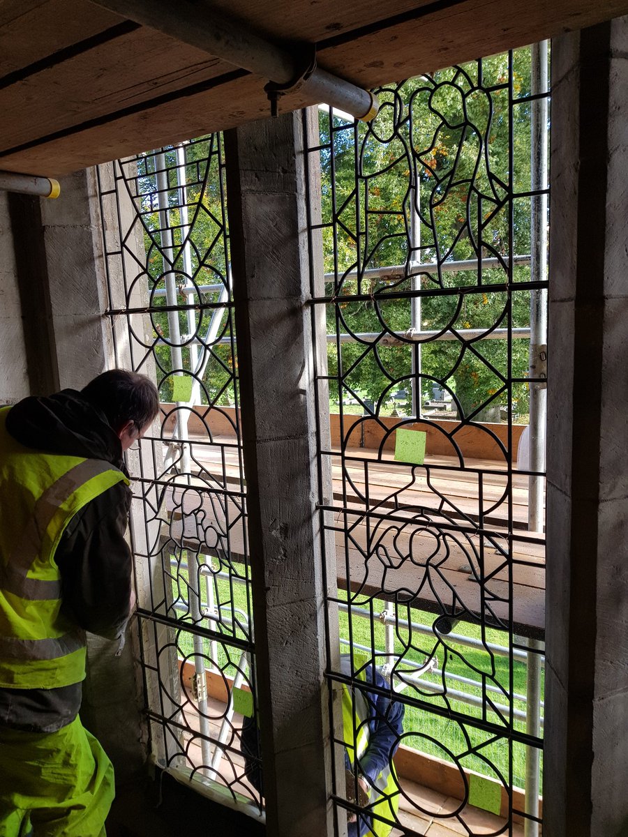 RyanHar90511974's tweet photo. #kingslandchurch the new external glazing and reinstatement of the stained glass to the interior is looking amazing, painstaking cleaning has really improved the clarity of the glass @LtdTreasure https://t.co/st8iIwtavo