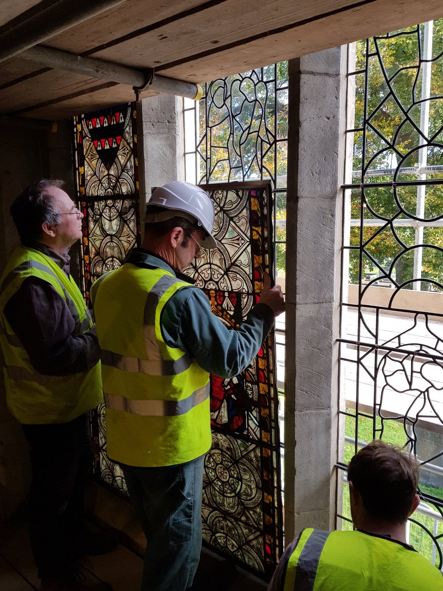 #kingslandchurch the new external glazing and reinstatement of the stained glass to the interior is looking amazing, painstaking cleaning has really improved the clarity of the glass <a href="/LtdTreasure/">Treasure and Son Ltd</a>