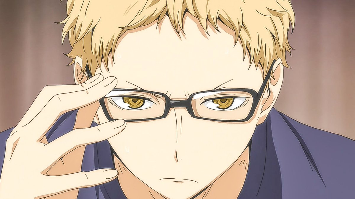 Haxkyu's tweet photo. Congratulations to the Anime Haikyu!! for having Tsukishima Kei 😍💗 https://t.co/y6YjOhyaZW