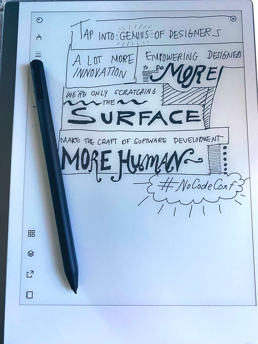 jessperate's tweet image. Perfect day to take the new @remarkablepaper out for a spin w/ some NCC doodles!

@NoCodeConf #NoCodeConf