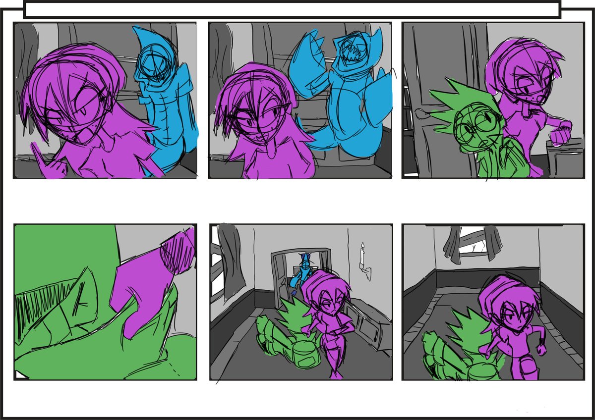 Gekoman1's tweet photo. for the las thing of today, ill share a little part of the storyboard im making of the proyect, Hope you like it, if you have any advise  for me to get better, i will like to read it 
#gekoman #original #theblink #cartoon #animationproyect  #storyboard https://t.co/TwIA6qtBS6
