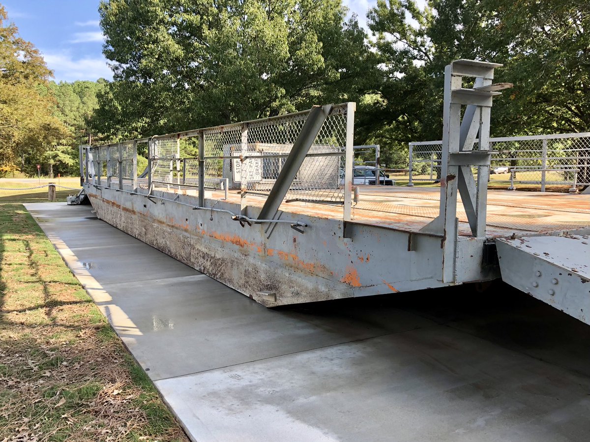 CityofConway's tweet photo. A team from Conway Physical Plant cleaned the historic Toad Suck Ferry in preparation for its restoration next year. #ToadSuck #ToadSuckFerry https://t.co/JkzRMEzOXr