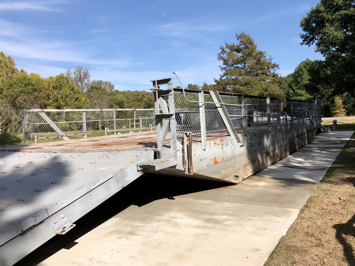 CityofConway's tweet photo. A team from Conway Physical Plant cleaned the historic Toad Suck Ferry in preparation for its restoration next year. #ToadSuck #ToadSuckFerry https://t.co/JkzRMEzOXr