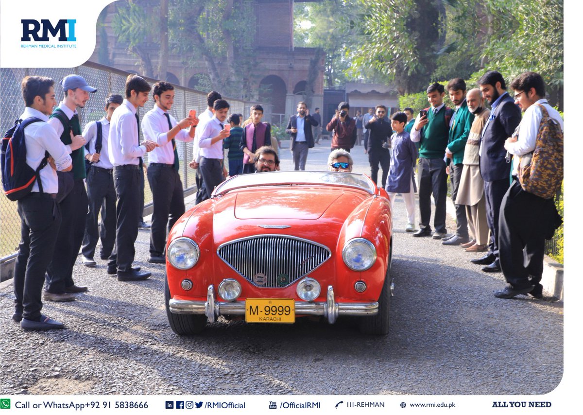 RMIOfficial's tweet photo. Pakhair raghlay!
Rehman Medical Institute hosted the 11th Annual Cross Country Rally of the Vintage & Classic Car Club of Pakistan at Edwardes College Peshawar today.
#RMI #VCCCP #AllYouNeed https://t.co/U9tNYQg76W