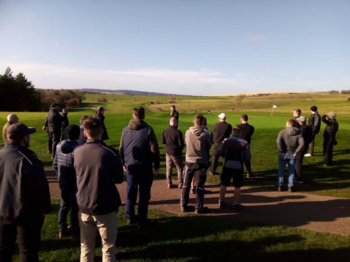 GreenieRob's tweet photo. Great turn out today @goodwood_golf for the BIGGA Sussex section course walk.Nice to be able to talk turf and sustainability with like minded people. Thank you for those that came, hopefully see you all again soon. #thedownscourse #coursewalk #education #greenkeepers @BIGGALtd https://t.co/H2PQqXEPJL