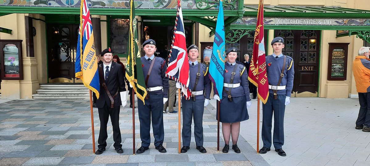 We took part in Remembrance parades in five locations around the #IsleofMan on Thursday &amp; Sunday. Well done to all, especially CFS Shortland who was selected to carry the Union Flag and Sgt Dalugdugan on her first formal parade as Lt Governor's Cadet with Sir John Lorimer #IOM