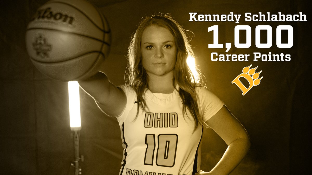 ODUAthletics's tweet photo. With her season-high 20 points last night against Saginaw Valley State, @ODUPANTHERS_WBB guard Kennedy Schlabach becomes the 26th Panther player to join the 1,000 point club.

She is also the third player in three seasons to obtain the career mark. 

Congrats Kennedy! #ClawsOut https://t.co/6K8eVjbHi3