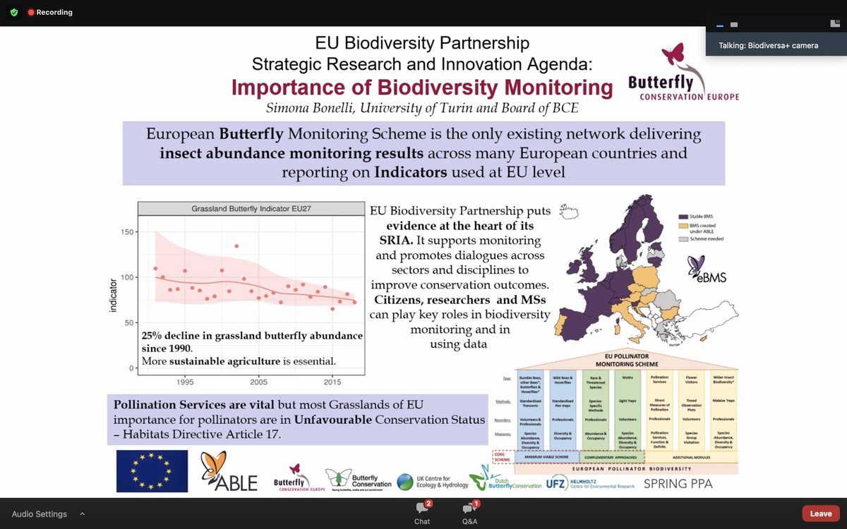 BiodiversaPlus's tweet photo. Simona Bonelli from @unito takes the floor at #BiodiversityEvents to discuss the importance of biodiversity monitoring 🐝🌸📝
Ask her questions! https://t.co/HejL16K8xj https://t.co/shYcLFTssb