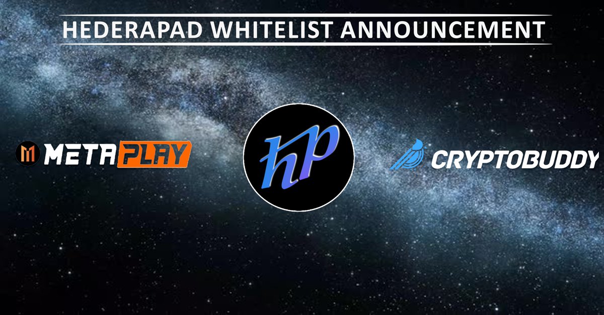 CryptolenzHQ's tweet photo. 🎉🎉Win a Whitelist ticket for @HbarPadOfficial  IDO on @METAPLAYio  exclusive for @CryptobuddyInfo  community

🚀 First-Ever Community focused launchpad on Hedera 
🚀 IDO on @METAPLAYio 
🚀 IMC: $118,000

Steps: https://t.co/AcEjJTpItV
Event: 
https://t.co/Ssvm8lN0w8 https://t.co/rthYRg6BSo