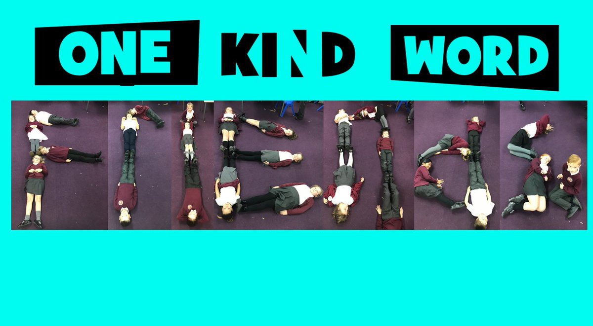 Miss Roberts (@missrobertsmpa) on Twitter photo Tying in with #AntiBullyingWeek today, 4R got rid of the chairs and had a classic circle time! Discussion around bullying, other people's feelings & how to be kind.
The 'One Kind Word' we chose was 'Friends'.
ALWAYS be kind. <a href="/MoorsidePA/">MoorsidePA</a>
Miss Roberts x Tying in with #AntiBullyingWeek today, 4R got rid of the chairs and had a classic circle time! Discussion around bullying, other people's feelings & how to be kind.
The 'One Kind Word' we chose was 'Friends'.
ALWAYS be kind. <a href="/MoorsidePA/">MoorsidePA</a>
Miss Roberts x