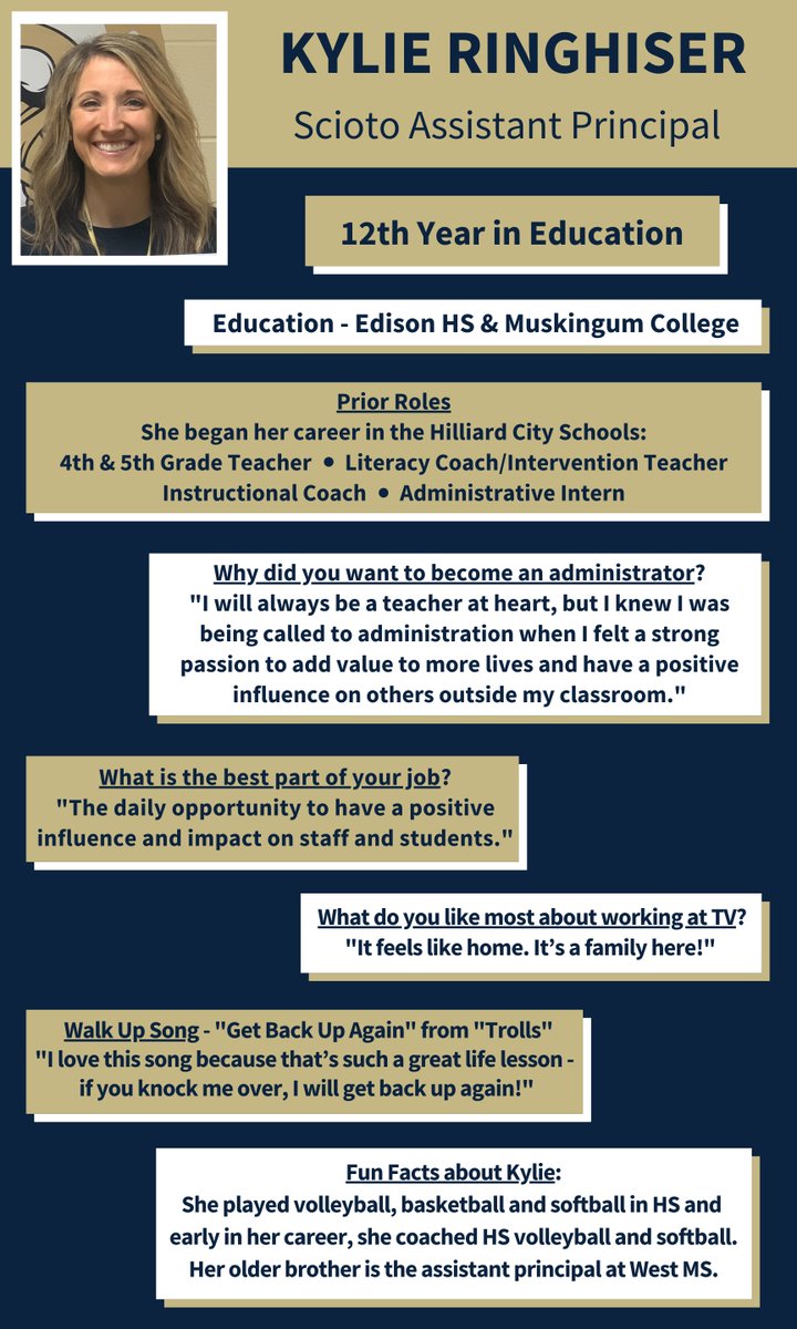 TV_Vikes's tweet photo. We are going to start spotlighting our administrators so Viking Nation can get to know a little bit about our awesome leaders.
First up... Scioto assistant principal Kylie Ringhiser! #leadservelove https://t.co/LoiWK7b0Ma