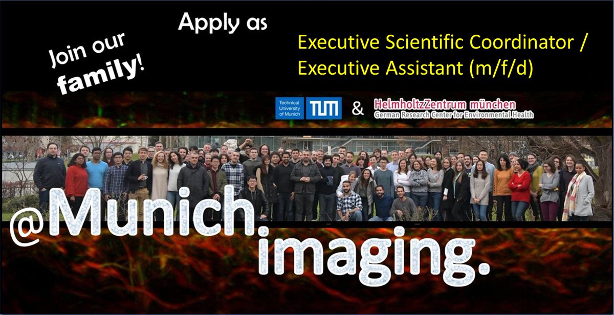#jobs
Join us as executive scientific #coordinator/#assistant (f/m/d) to support the institute director @Ntziachristos at the interface of #administration & #science.

See: web.med.tum.de/fileadmin/w00b… 

#sciencemanagement #communication

@Helmholtz_Munich @TU_Muenchen @PioneerCampus