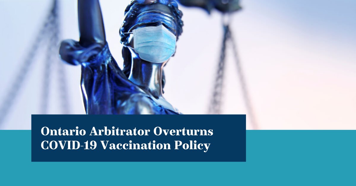 mclennanrossllp's tweet photo. For vaccination policies, there is no one-size-fits all approach. Our Labour &amp; Employment Group recently commented on two cases with very different outcomes. To read about a decision where a policy was overturned, click here: https://t.co/lRsaNYgkP3 #MRoss #labourlaw #COVID19 https://t.co/I6g4xN04TY