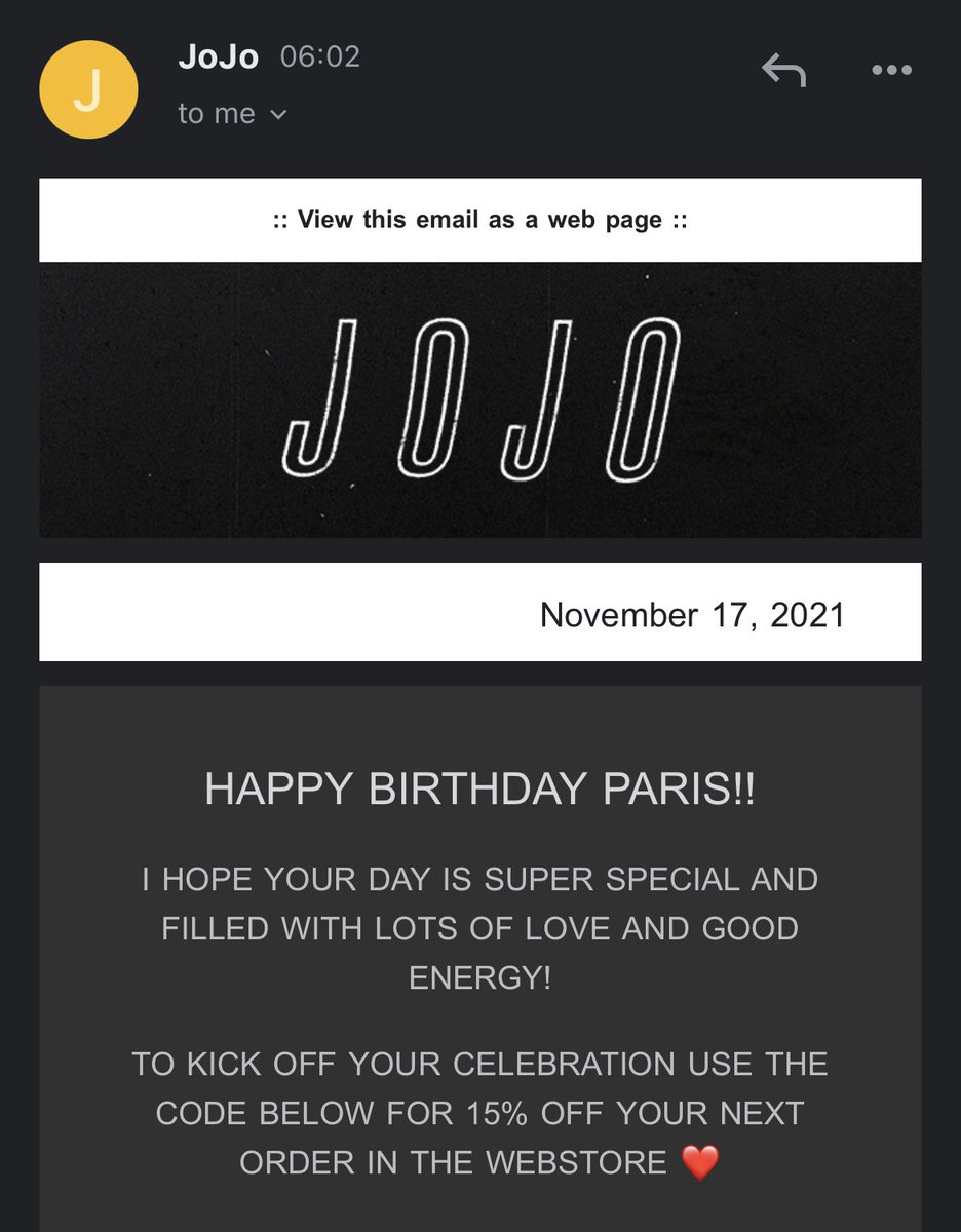JoJo said: happy birthday Paris 🥺