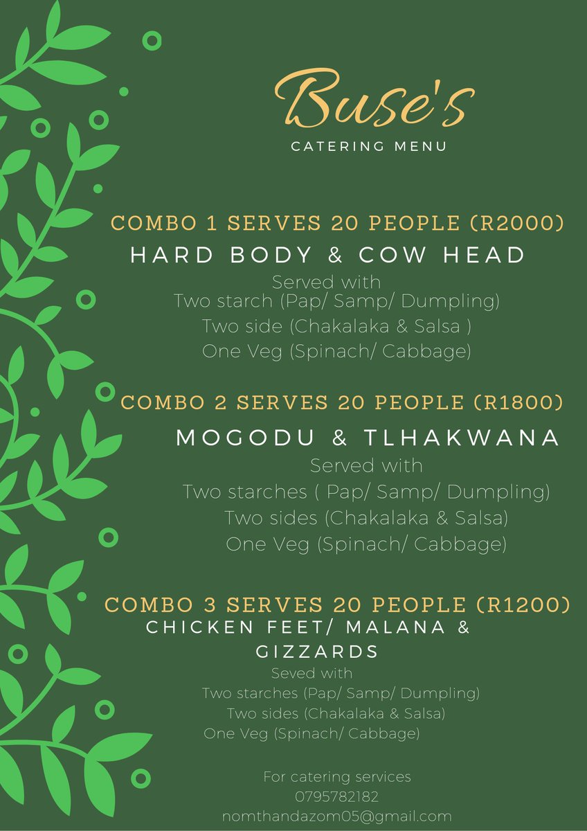 LeloMyAngel's tweet photo. Hi please support a sister I know a lot of people dread cooking dijo tsa setso worry not I'm a phone call away we deliver to this areas Ga-Rankuwa, Orchards, Pretoria North, Nkwe Estate and Mabopane please don't hesitate to contact me 
Gigi
Inno
V Class

 https://t.co/QTvpbFzWQ0