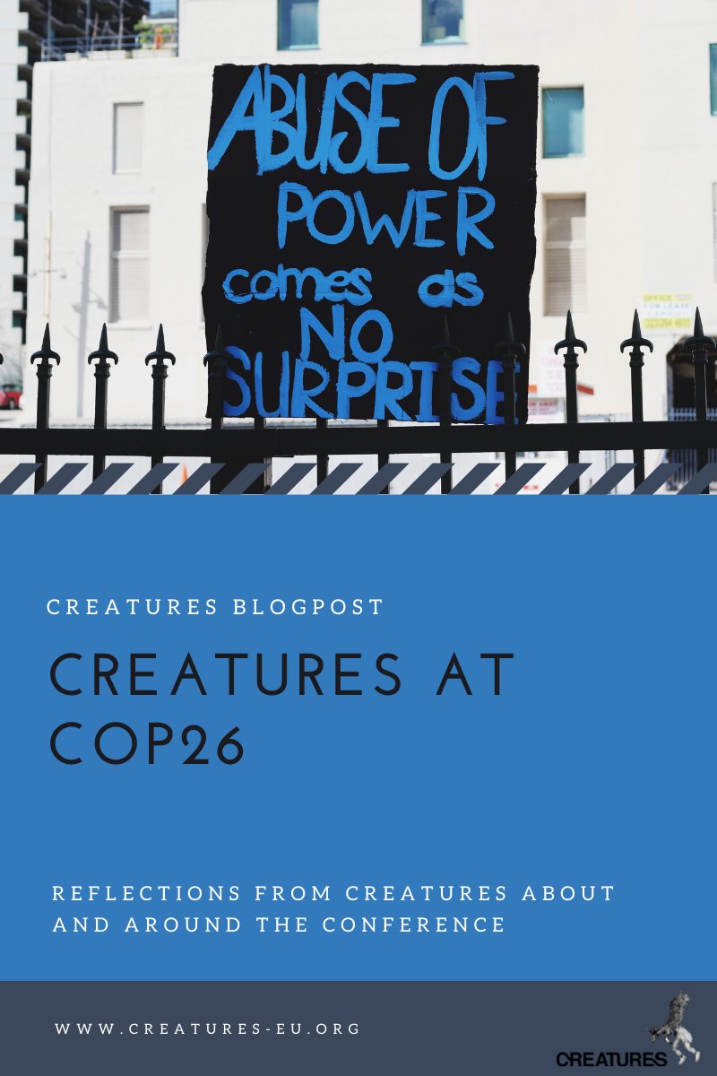 CreaturesEu's tweet image. Blogpost #3 is out! A #COP26 critique and proposal of actions to be taken urgently by #CreaTure @StrangertoHabit 
Simply a must read #climate #ClimateAction