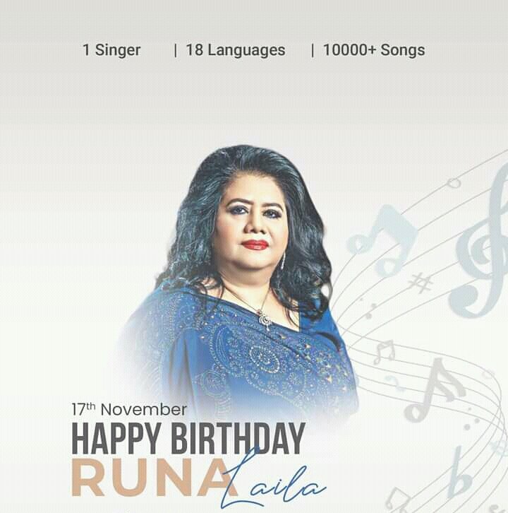 Happy Birthday
The Greatest Living Legend Runa Laila  