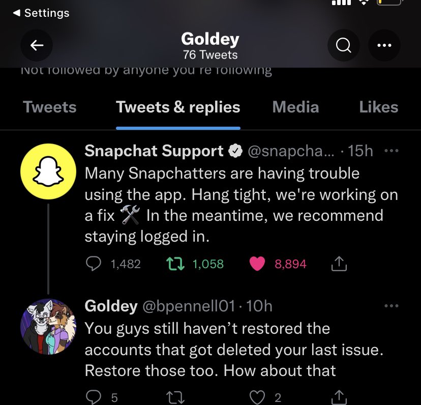 HamadAl13269434's tweet photo. @snapchatsupport @Snapchat 
My account is deleted and I didn’t do anything wrong please I need it back I know the policy  I think that it’s from the shutdown that happened yesterday and there is a lot of people got deleted from Snapchat with and there is a lot people get bad 30/7 https://t.co/emhrqQZPgZ
