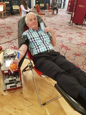 Congratulations to John Mc Cormack on his 90th donation in Galway from all the Tuam team! ❤️🎉😊 #Giveblood #WeCountOnYou