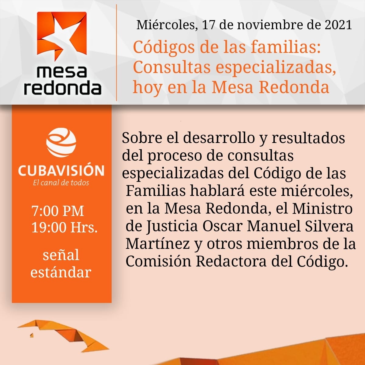 radio_cubana's tweet photo. #CubaVive #Cuba #FamiliasCubanas

Hoy en @mesaredondacuba: Código de las familias.

@IcrtCuba @alfonso_noya @YuzaimaCardona @radiorebeldecu @RadioRelojCuba @RadioHabanaCuba @CVInternacional @cvdetodos https://t.co/jQNvTGsC5R