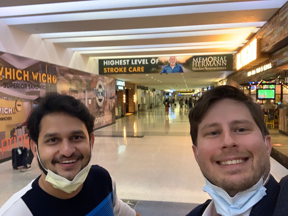 UTHealthStroke's tweet photo. Traveling #StrokeFellows @Ivobach and @PraveenHariMD on their way to @svinsociety #SVINAM in Arizona this week! Have fun! https://t.co/ZvzbOwQeyy