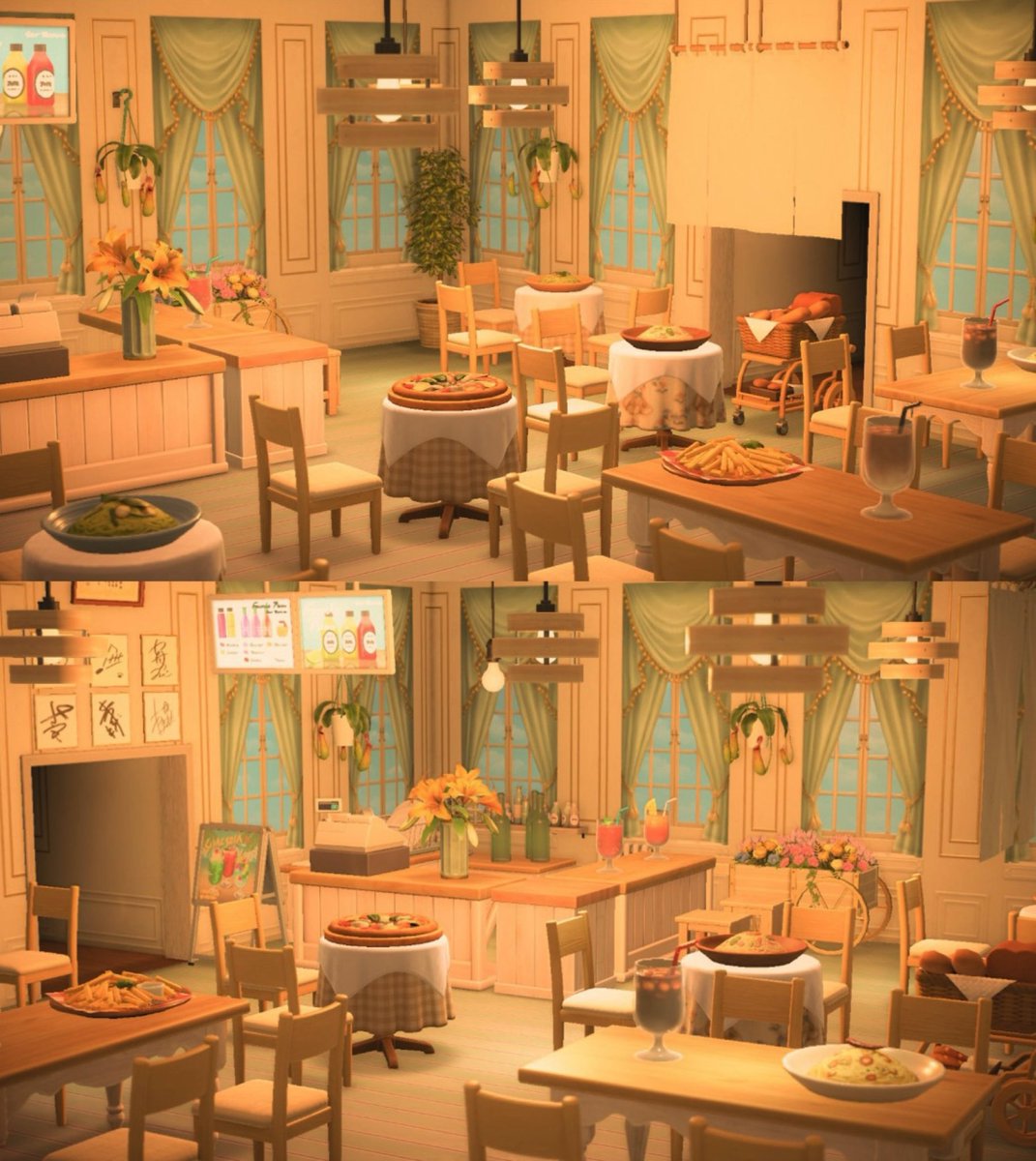 I made a pasta restaurant with a little bar inside!