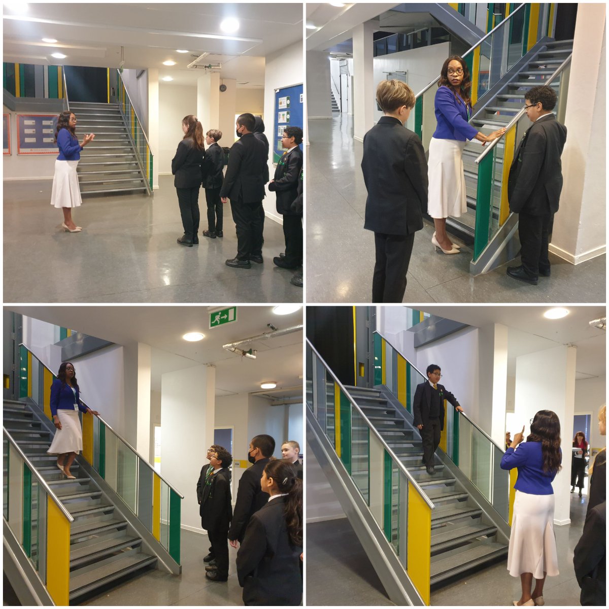 SGuled1's tweet photo. Our etiquette champs learning how to take the stairs..........the proper way.

#etiquetteisthenewcool  

@lisa905458 @MissTBegum @FgcsInfo https://t.co/XMwcWGZIPi