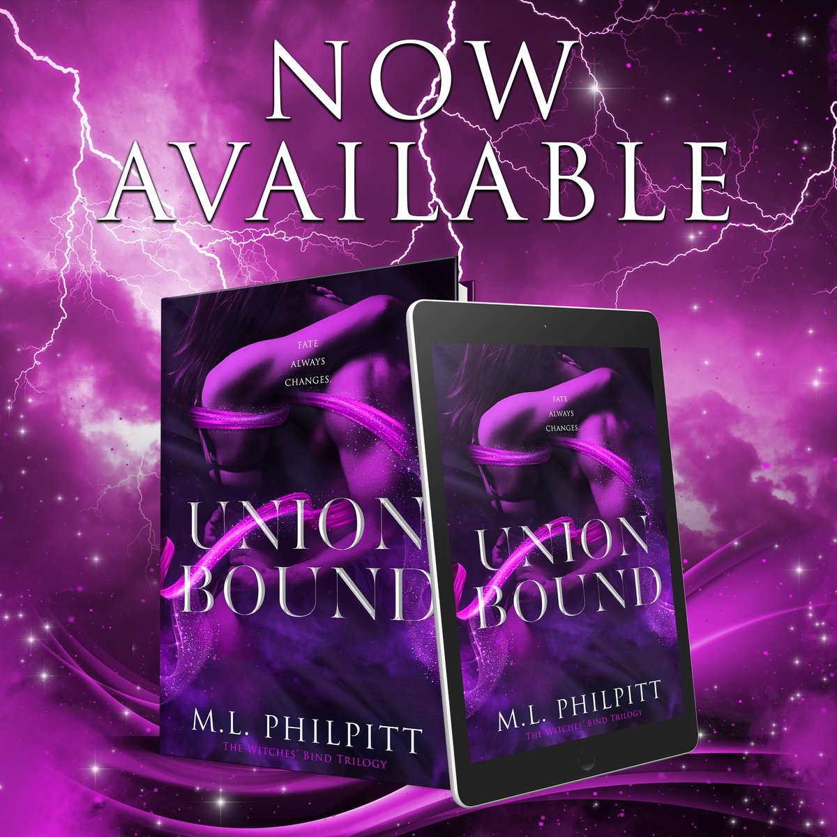 kikichat83's tweet photo. ✰✰ NEW RELEASE ALERT ✰✰
#UnionBound by @mlphilpitt
#UnionBoundRelease #MLPhilpitt #WitchesBindTrilogy
#PNR #NewAdult #BookThree
#Buy https://t.co/gm4O59Aa9x
#Ch1 https://t.co/0aJSCg7MQk
#Hosted @TheNextStepPR https://t.co/6OeYuISf0q