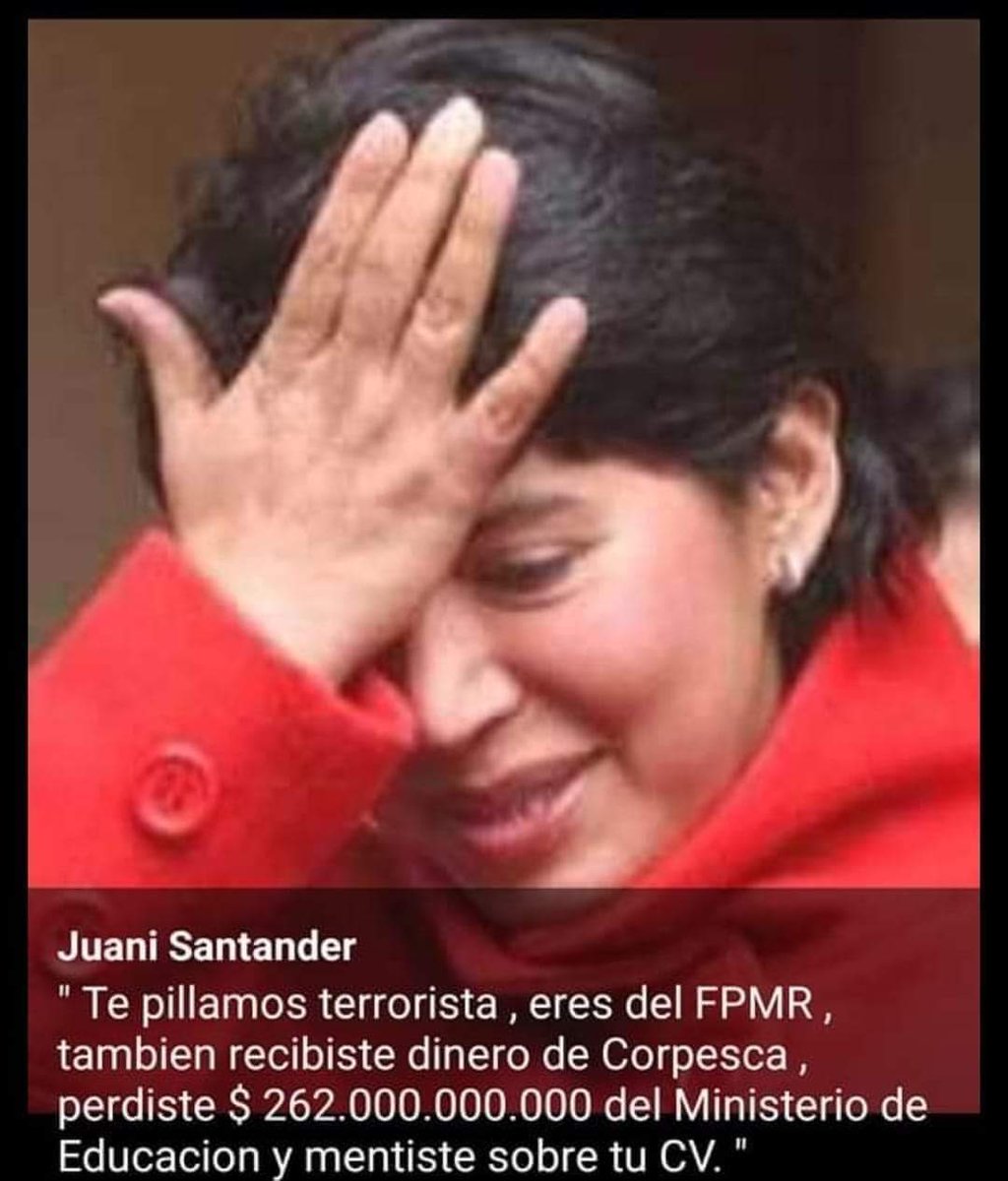 ResistencChile's tweet photo. #Terrorista #Provoste #roboste #600millonesdeDolaresProvoste #devuelvelaplata  #YasnaNoesAptaparaPresidenta #violentista #mitomana https://t.co/X9W43QaDKp