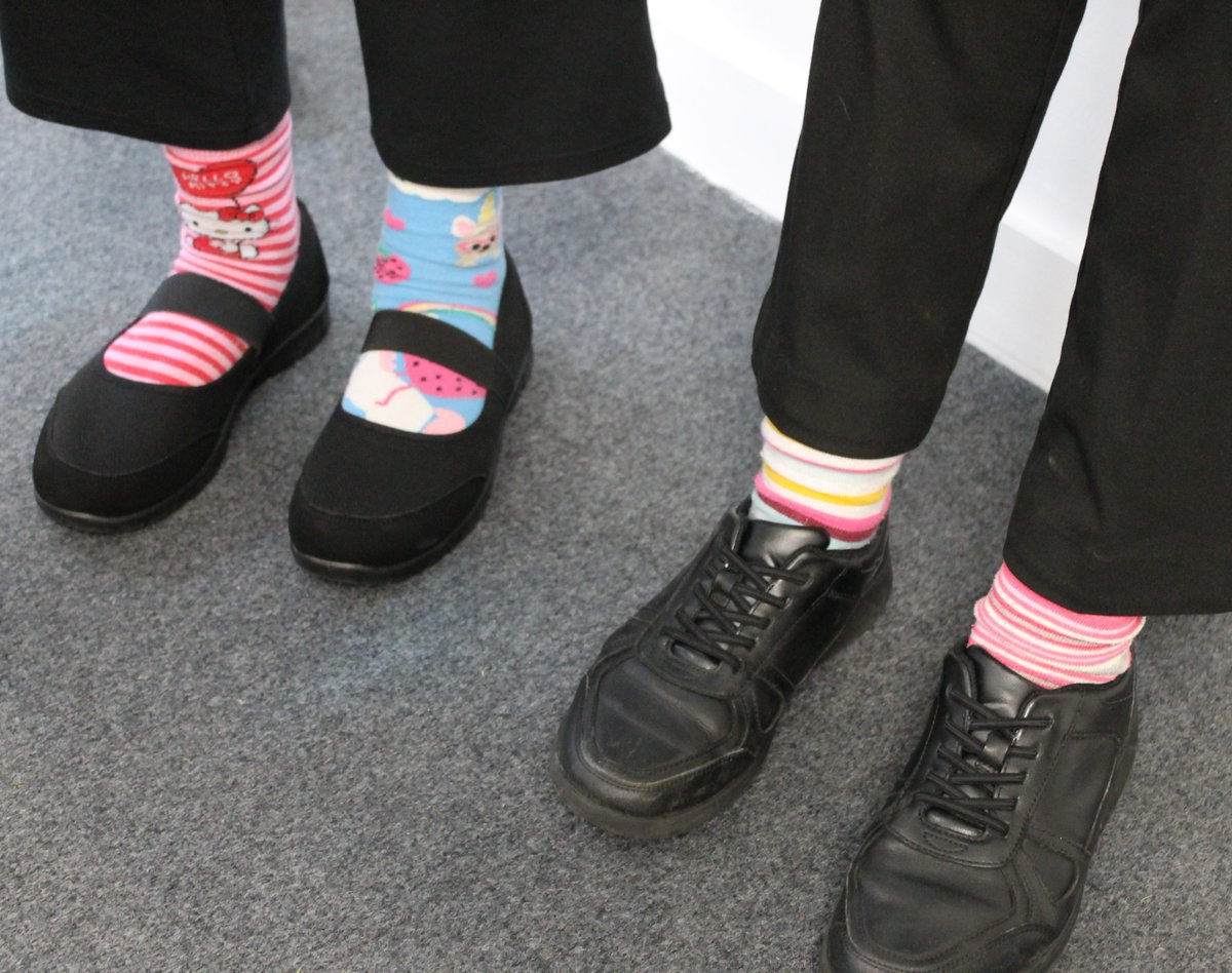 CoxGreenSchool's tweet photo. We had some FABULOUS sock combinations this week in support of #OddSockDay2021 celebrating our individuality and raising awareness of #AntiBullyingWeek #oddsocks #CreativeCombinations https://t.co/ZayktiITUQ