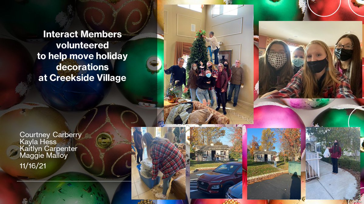 Tis the Season!  Students helping Seniors!  Great job Interact!