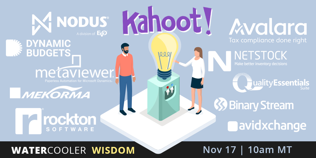 What time is it?!  Trivia time... (well almost).   #GPOptimizer is hosting a Water Cooler Wisdom ISVs in Kahoots, at 12pm EST!  Register here for fun and prizes with your favorite ISVs:  hubs.ly/H0YRHWc0