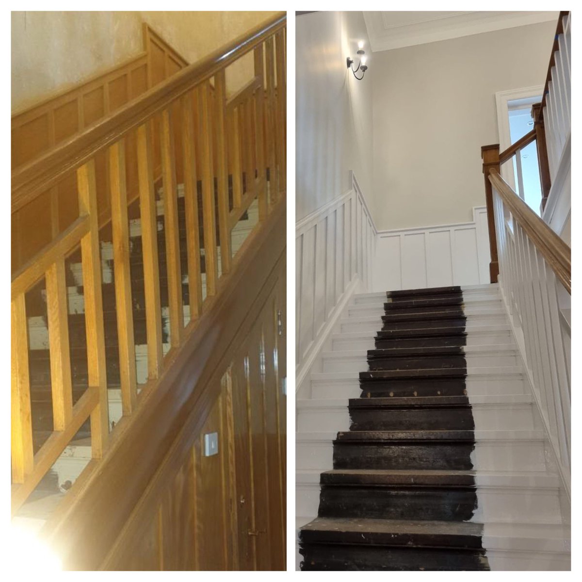 Staircase transformation!! We are loving how much white and light grey has opened up this staircase. 🪜

Get your house ship shape in time for Santa’s arrival 👉 mkmps.com