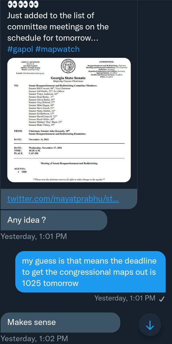 MayaTPrabhu's tweet photo. Maps hit the website around 10:29 before what was supposed to be a 10:30am meeting. (It was rescheduled to 1:30) So. I was almost right. @jeffamy got it right. He said 10:29. #gapol #mapwatch https://t.co/duuqx6sQ2W