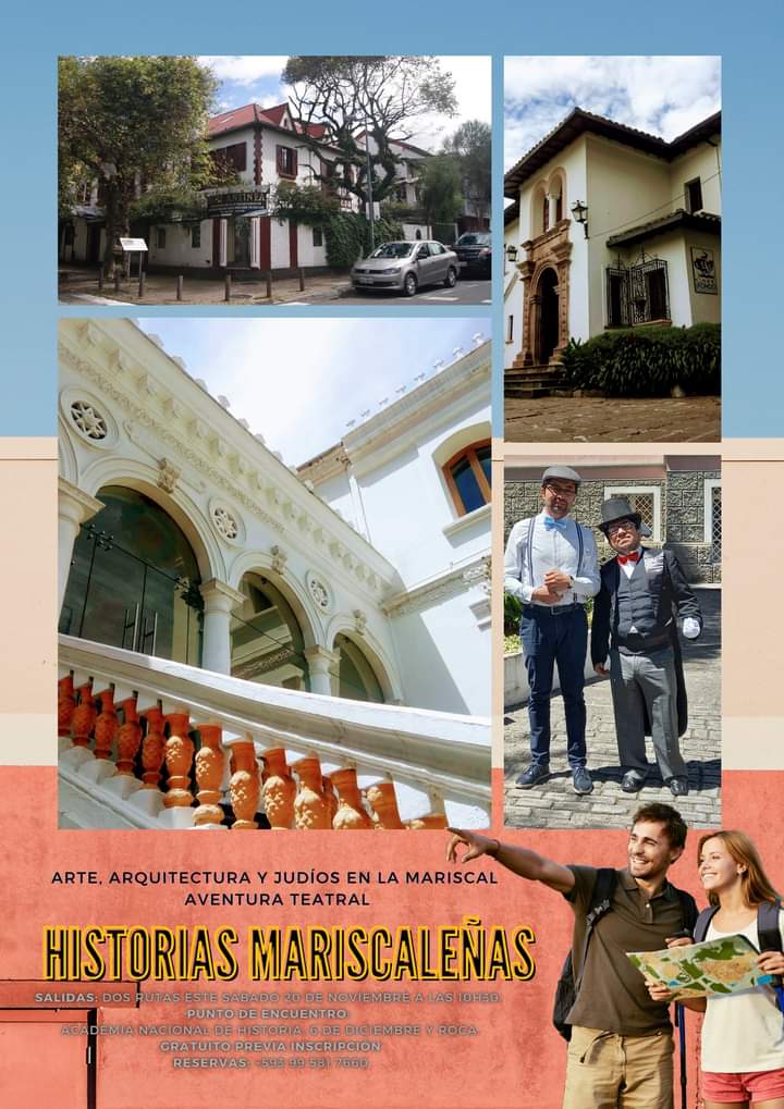 Este sábado 20 continúan #rutasteatrales #historiasmariscaleñas Judíos y arquitectura en la Mariscal. Reserva tu espacio al 0995817660 ruta gratuita.