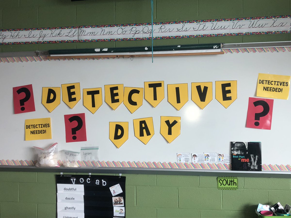 missgallagher03's tweet photo. Working on Inferencing skills by being detectives and figuring out the clues to each Case File!! https://t.co/8DENhKpYDg