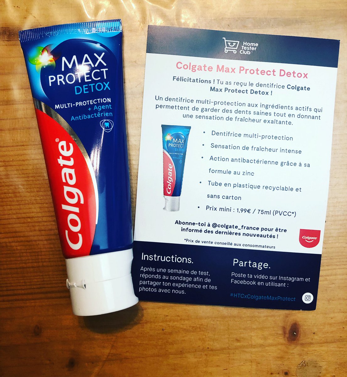 Ambre_M_'s tweet photo. Test nouveau Colgate Max Protect Detox : dentifrice multi protection, action antibactérienne @colgate_france @hometesterclubfr #htcxcolgatemaxprotect #colgate #maxprotect https://t.co/82EhLoGOAk