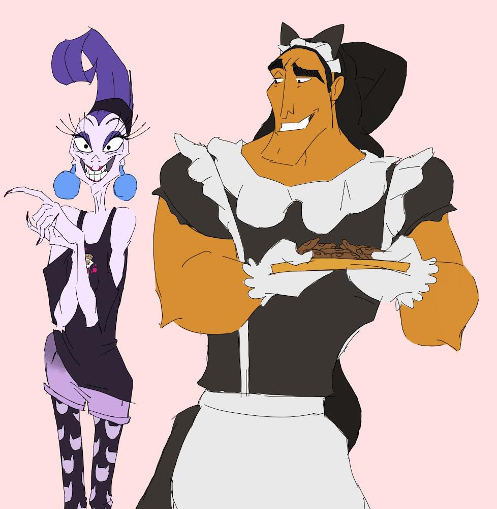 MoxArts's tweet photo. Was feeling bad gender so I decided to draw some Disney villains in modern enby fashion #disney #enby #enbyfashion #nb #fanart #art #Artist #ArtistOnTwitter https://t.co/ykIlg1aMTH