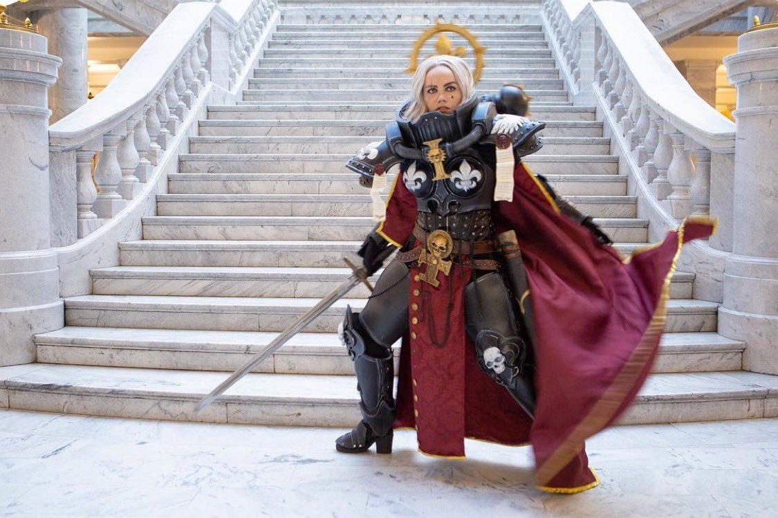 bherotom's tweet photo. Check out this incredible cosplay by https://t.co/t85iexS9MX
Make sure to follow her for more amazing pics and videos!

Photo by https://t.co/oiLkWZTwLA 

#warhammer40k #warhammercommunity #warhammer #ageofsigmar #sistersofbattle #reaperminiatures #alumilite https://t.co/0BSJerl7Qh