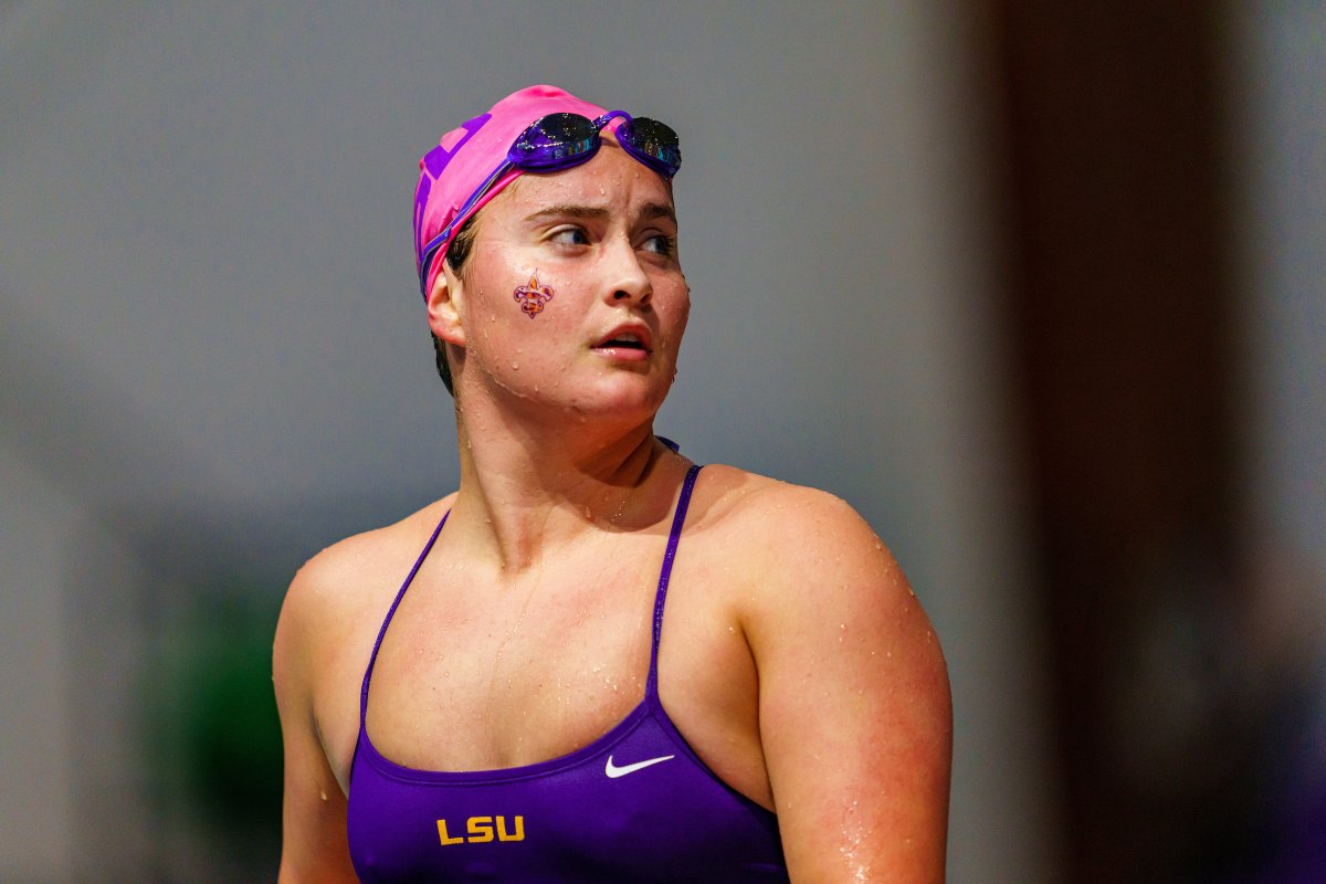 LSUSwimDive's tweet photo. FIVE Tigers are moving onto the Women's 500-Free Finals!

'A' Final: @joleeliles (4:49.82)
Jenna Bridges (4:50.61 - Personal Best)
'B' Final: Allison Tomsuden (4:54.98)
Reagan Sweeney: 4:56.16
'C' Final: Johannah Cangelosi (4:59.76) https://t.co/OPymMzUXeu