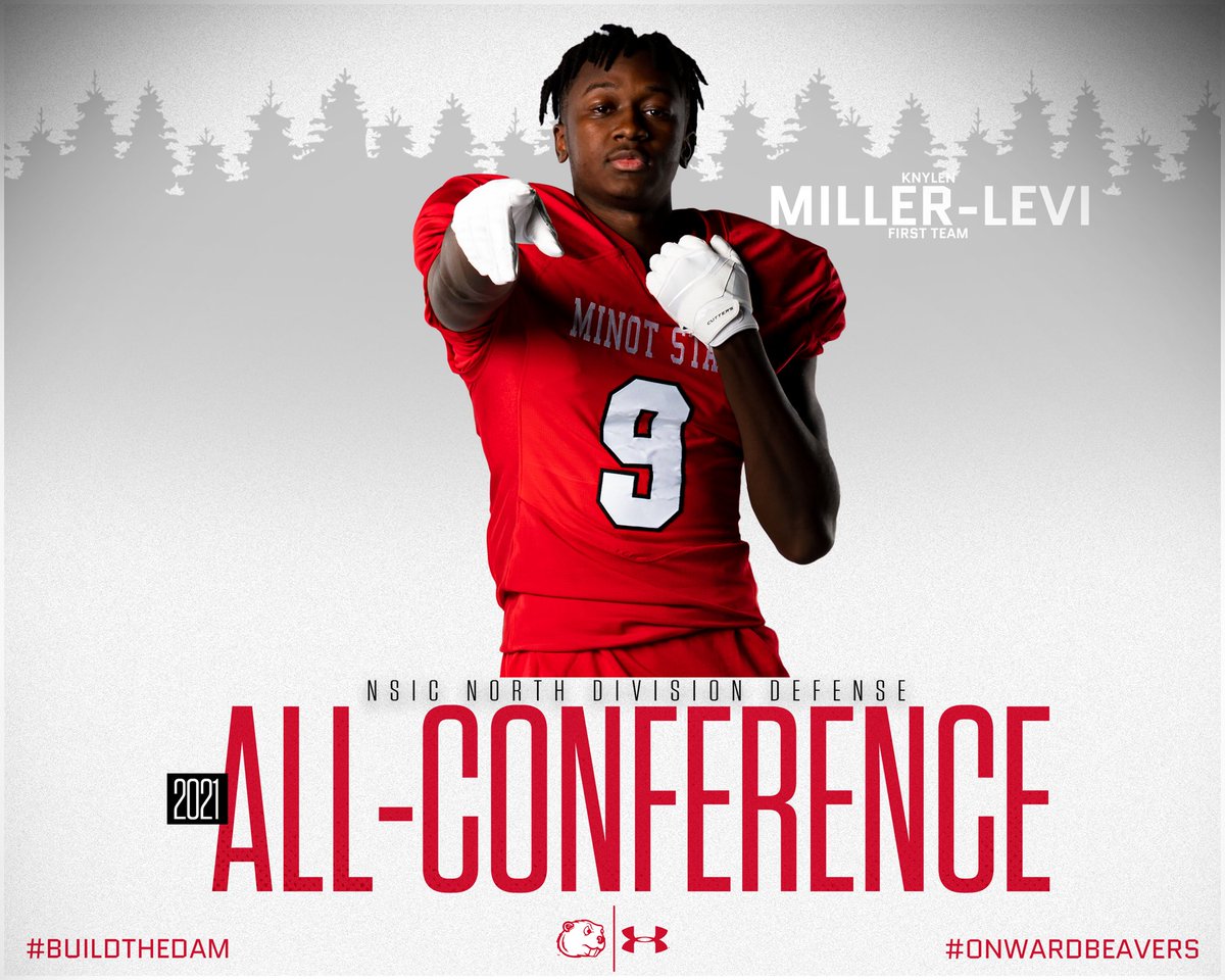 MSUBeaversFB's tweet photo. Congratulations to Junior Knylen Miller-Levi on being named NSIC North Division All-Conference First Team Defense!

#GRIT🦫
#BuildTheDam🪵 https://t.co/AVn5LsfFOT
