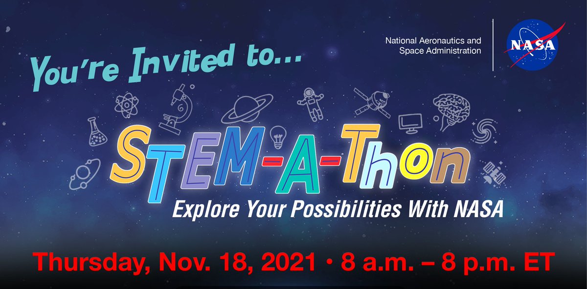 graphic with "You're invited to STEM-A-Thon" 