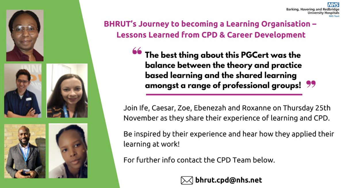 🥁Drum roll please!🥁 <a href="/Ifeakiny/">Ife Akinyemi</a> <a href="/CEP_CSanchez/">Caesar Anthony</a> <a href="/ZoeNorth/">Zoe Love</a> Ebenezah &amp; Roxanne will be speaking at the first BHRUT ‘Learning Conversation’! 📢#teamBHRUT come along and be inspired #CPD #Learning <a href="/BHRUT_Edu_Skill/">Skills and Undergraduate Education Team</a> @BHR_thePRIDEway <a href="/BHRUT_NHS/">BHRUT NHS 🏥</a> <a href="/kkaremo/">Kenye Karemo</a> <a href="/GarrDelphine/">Delphine Garr</a> <a href="/MiddlesexUni/">Middlesex University</a>