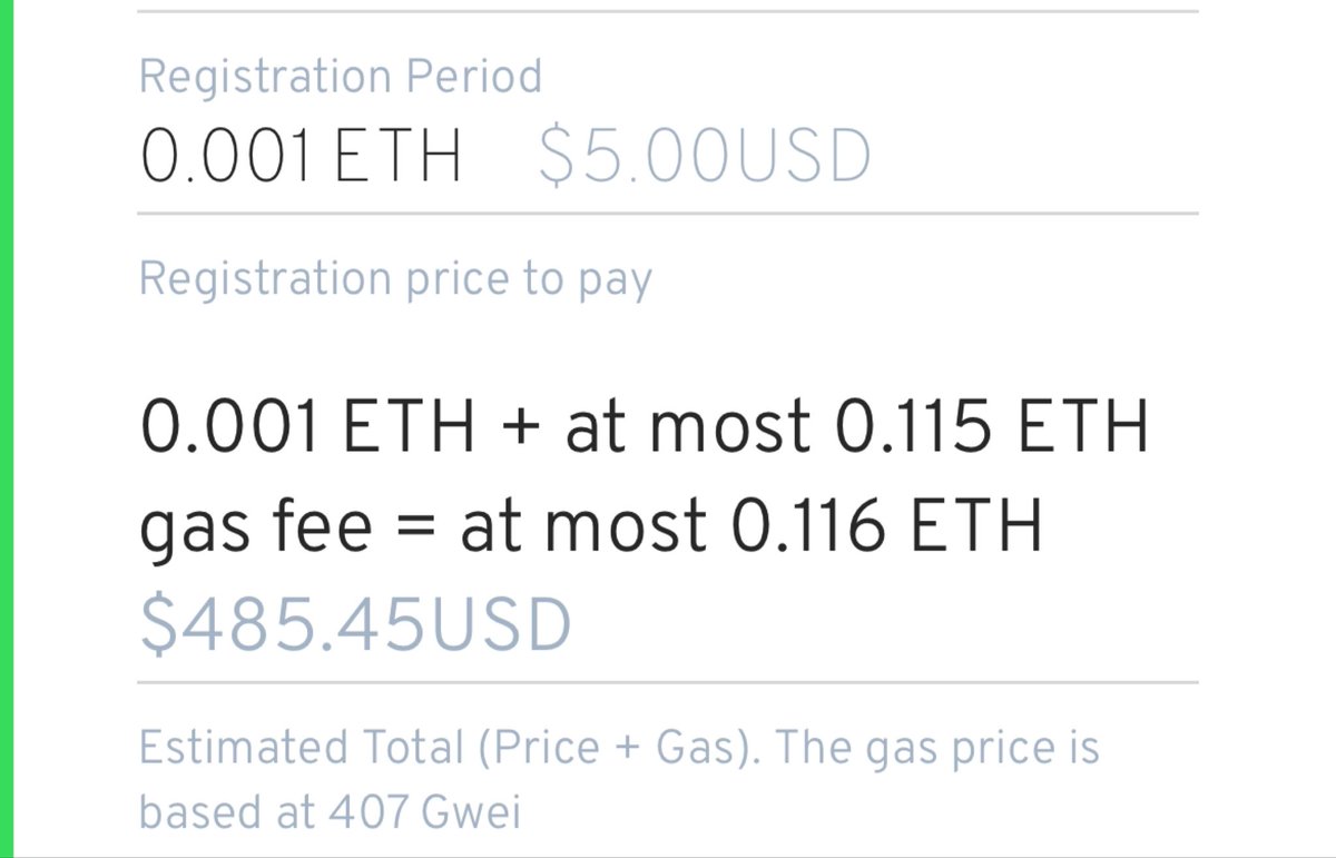 ChrisJBakke's tweet photo. Tried to buy something for $5 using eth.

The gas fees are $480.45.

How certain are we that an Airbnb product manager isn’t the creator of Ethereum? https://t.co/G35F0o6keO